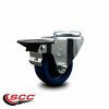 Service Caster 3'' Solid Poly Wheel Swivel Bolt Hole Caster with Posi Lock Brake SCC-BH20S314-SPUS-PLB